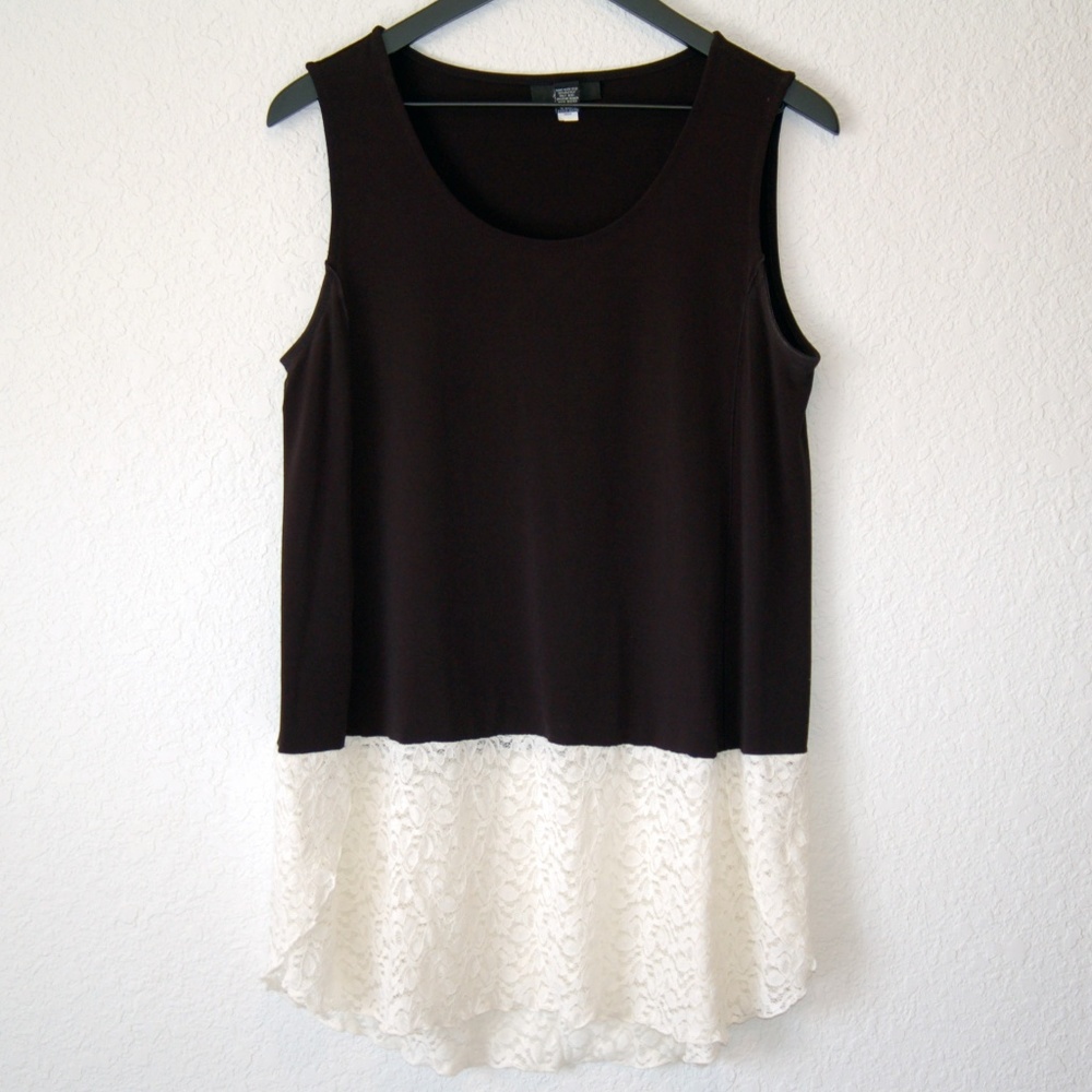 Alfani Black Lace Tunic